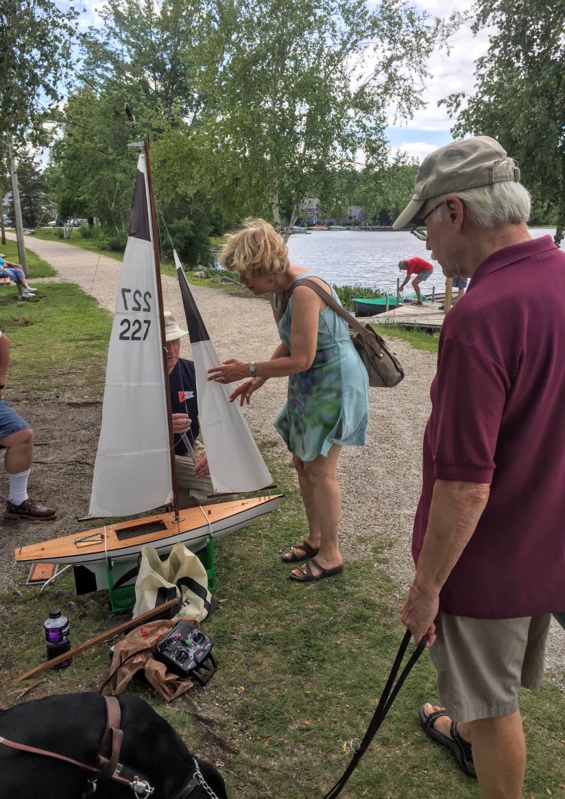 Paul Wallace describing parts of a Soling.